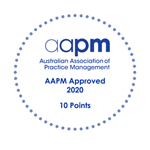 AAPM CPD Approved 2020 logo